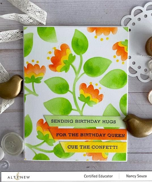 Photocentric Clear Stamps Folk Flowers Details Stamp Set