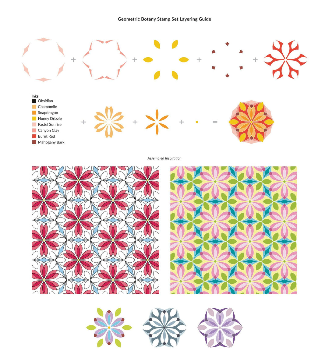 Photocentric Clear Stamps Geometric Botany Stamp Set