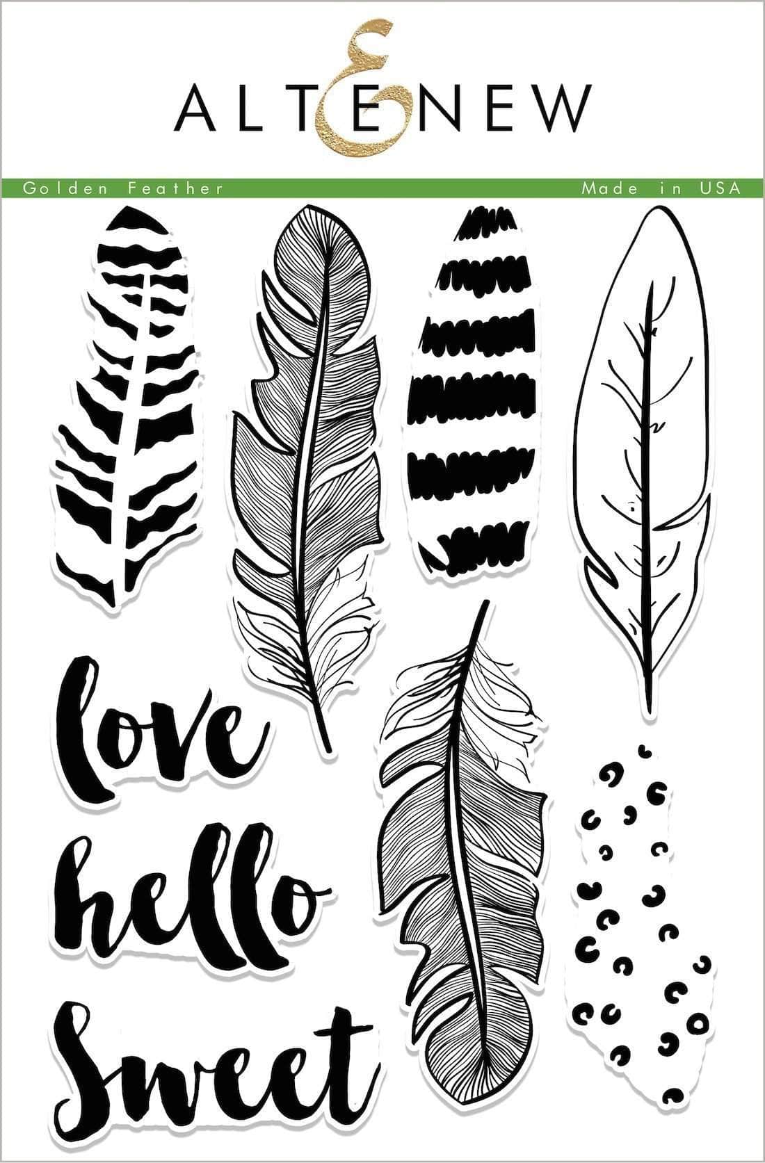 Photocentric Clear Stamps Golden Feather Stamp Set