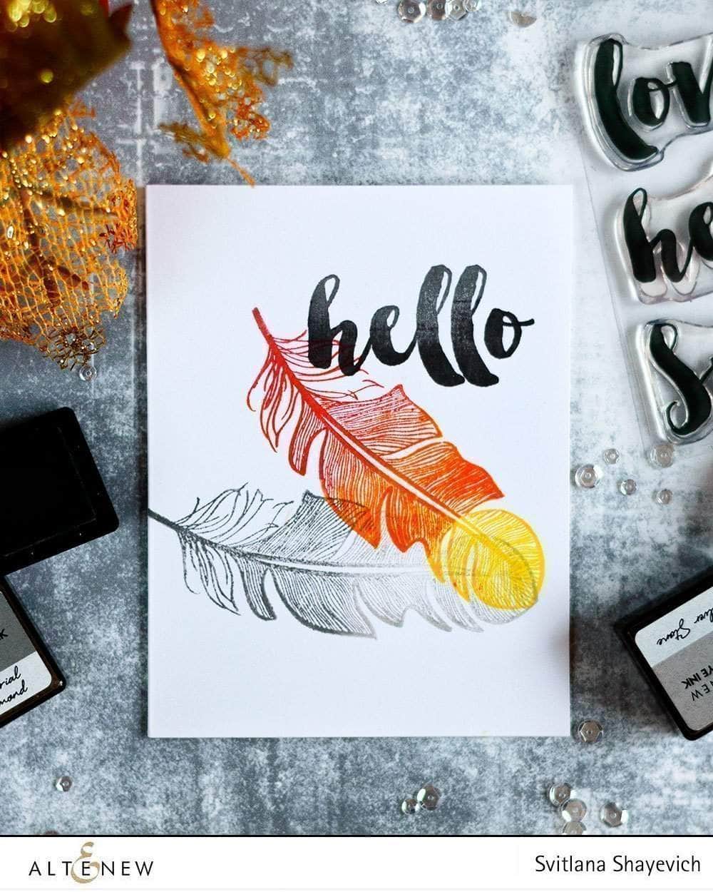 Photocentric Clear Stamps Golden Feather Stamp Set