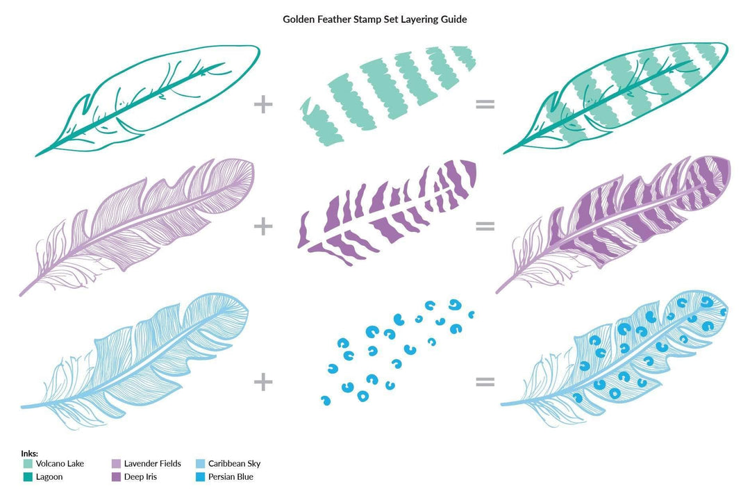 Photocentric Clear Stamps Golden Feather Stamp Set