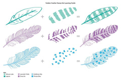 Photocentric Clear Stamps Golden Feather Stamp Set