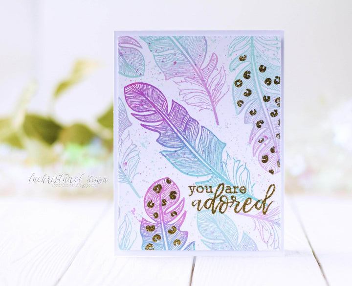 Photocentric Clear Stamps Golden Feather Stamp Set