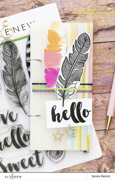 Photocentric Clear Stamps Golden Feather Stamp Set