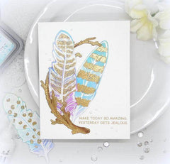 Photocentric Clear Stamps Golden Feather Stamp Set
