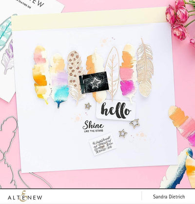 Photocentric Clear Stamps Golden Feather Stamp Set