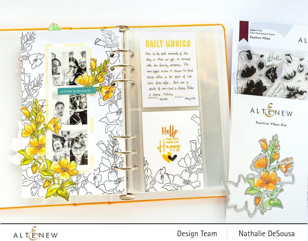 Altenew Grape Leaves Clear Stamp Set with detailed grape leaf designs for crafting and card-making projects.