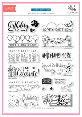 Photocentric Clear Stamps Happy Birthday Stamp Set by The Stamping Village