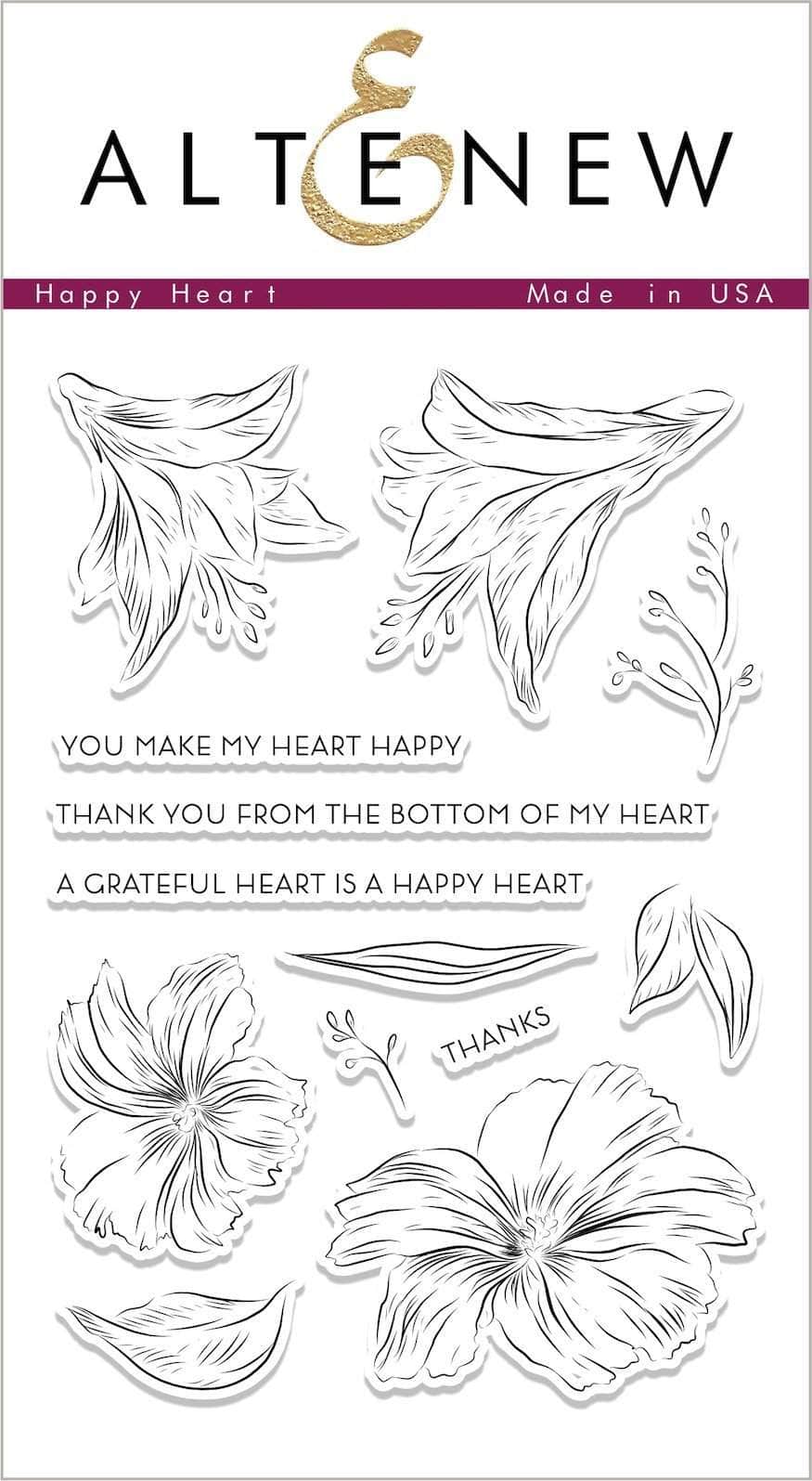 Photocentric Clear Stamps Happy Heart Stamp Set