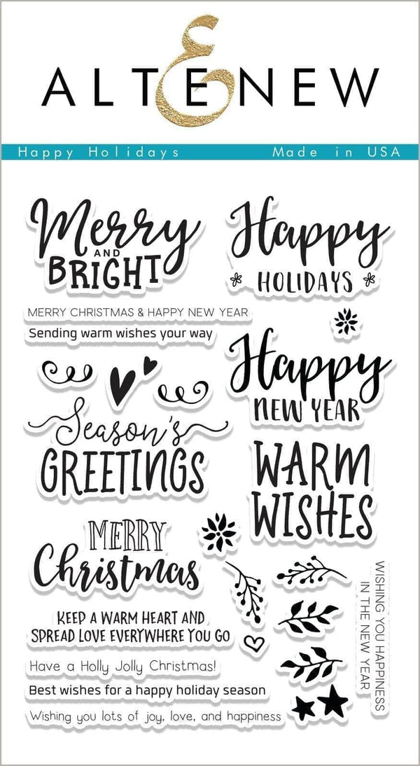 Photocentric Clear Stamps Happy Holidays Stamp Set