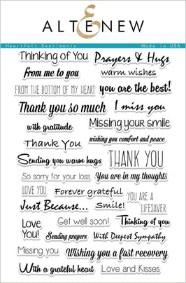 Photocentric Clear Stamps Heartfelt Sentiments Stamp Set