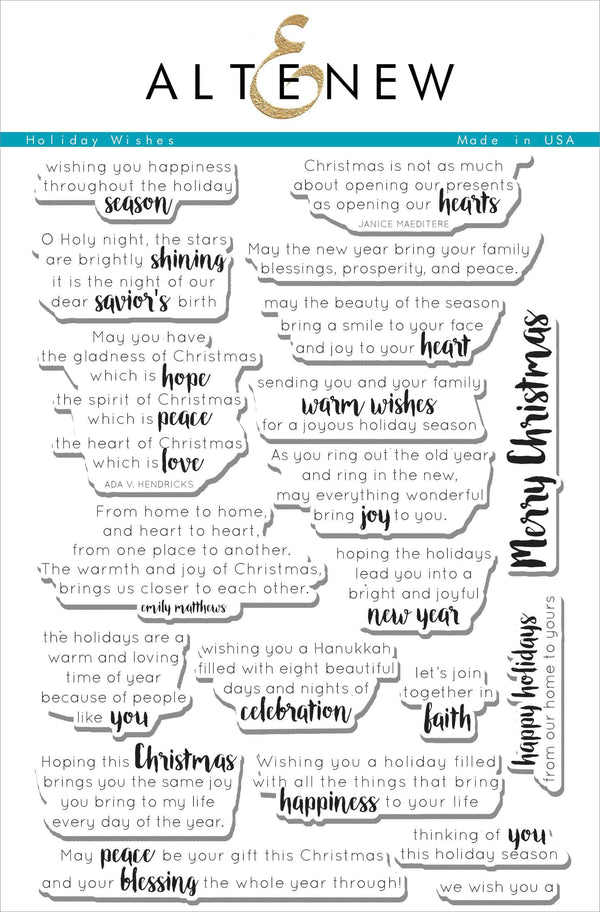 Photocentric Clear Stamps Holiday Wishes Stamp Set