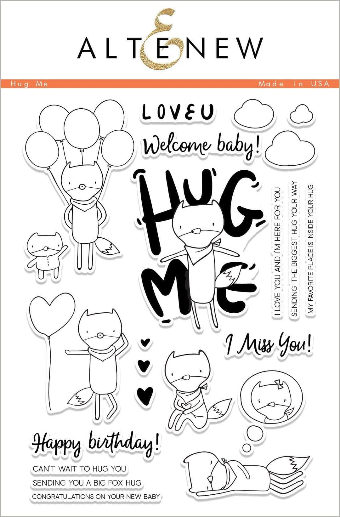 Photocentric Clear Stamps Hug Me Stamp Set
