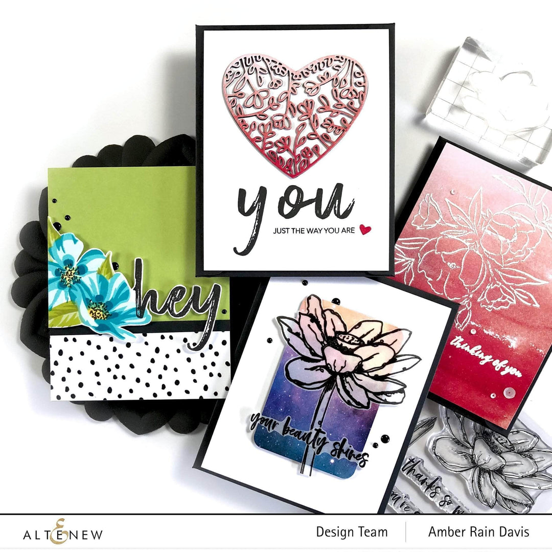 Photocentric Clear Stamps Inked Lotus Stamp Set