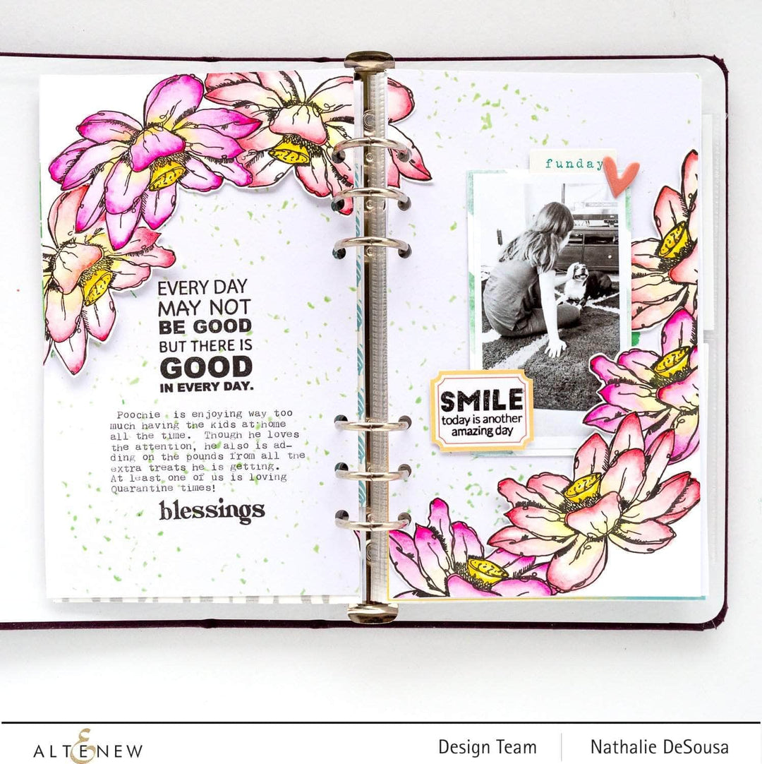 Photocentric Clear Stamps Inked Lotus Stamp Set