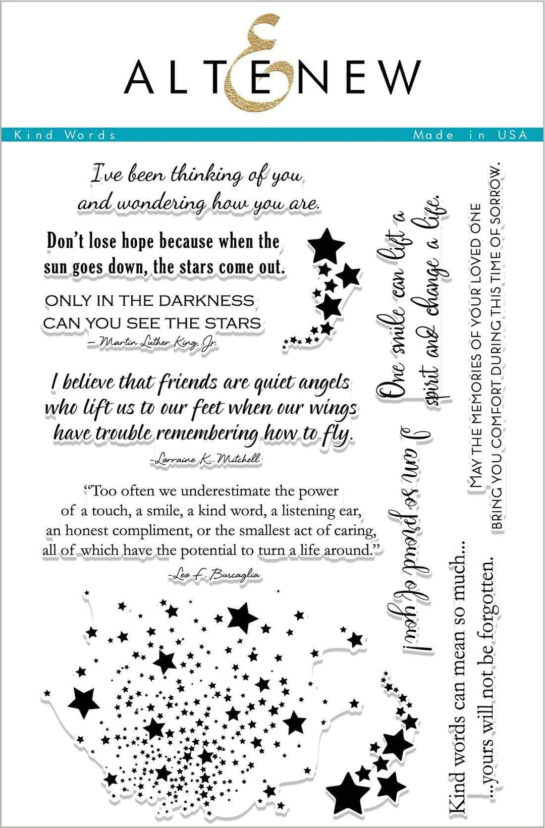 Photocentric Clear Stamps Kind Words Stamp Set