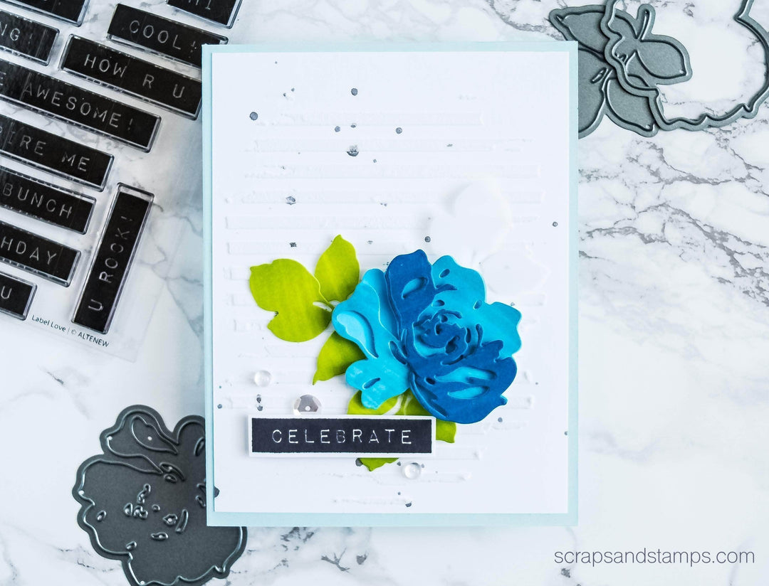 Photocentric Clear Stamps Label Love Stamp Set