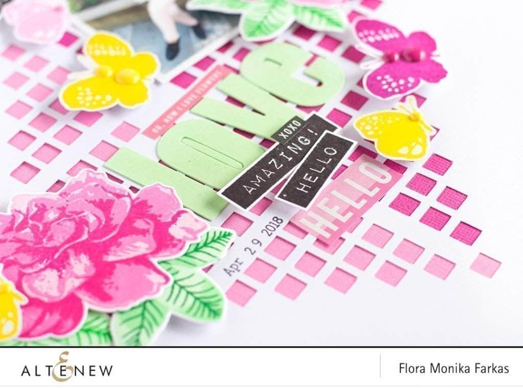 Photocentric Clear Stamps Label Love Stamp Set