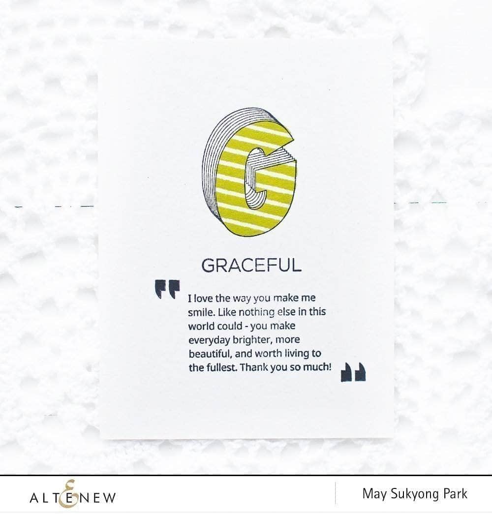 Photocentric Clear Stamps Layered Letters AFG Stamp Set