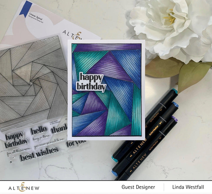 Linear Spiral Stamp Set