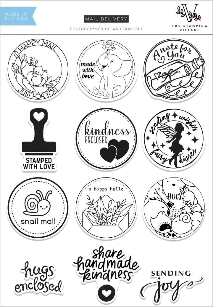 Clear Choice Stamps, Inc. Clear Stamps Mail Delivery Stamp Set by The Stamping Village