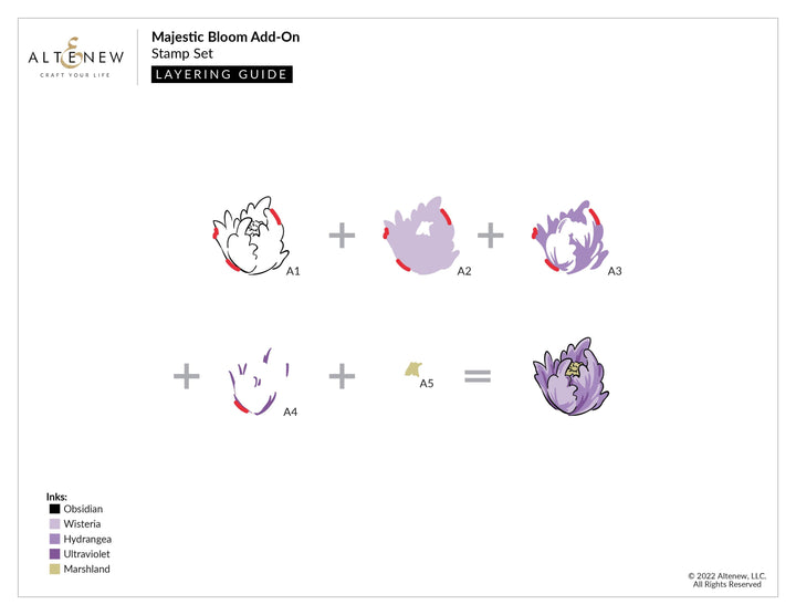 Photocentric Clear Stamps Majestic Bloom Add-On Stamp Set