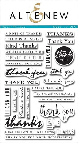 Photocentric Clear Stamps Many Thanks Stamp Set