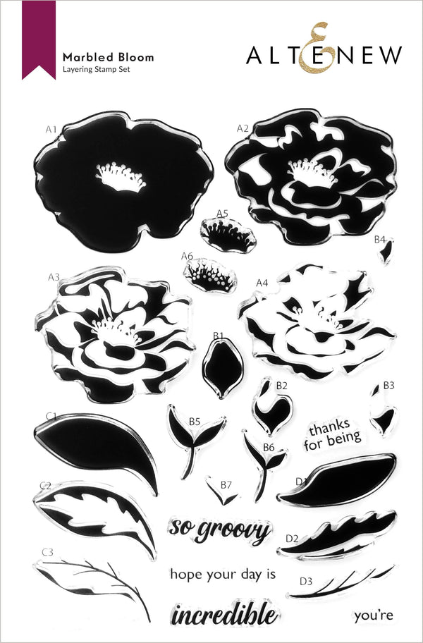 Photocentric Clear Stamps Marbled Bloom Stamp Set