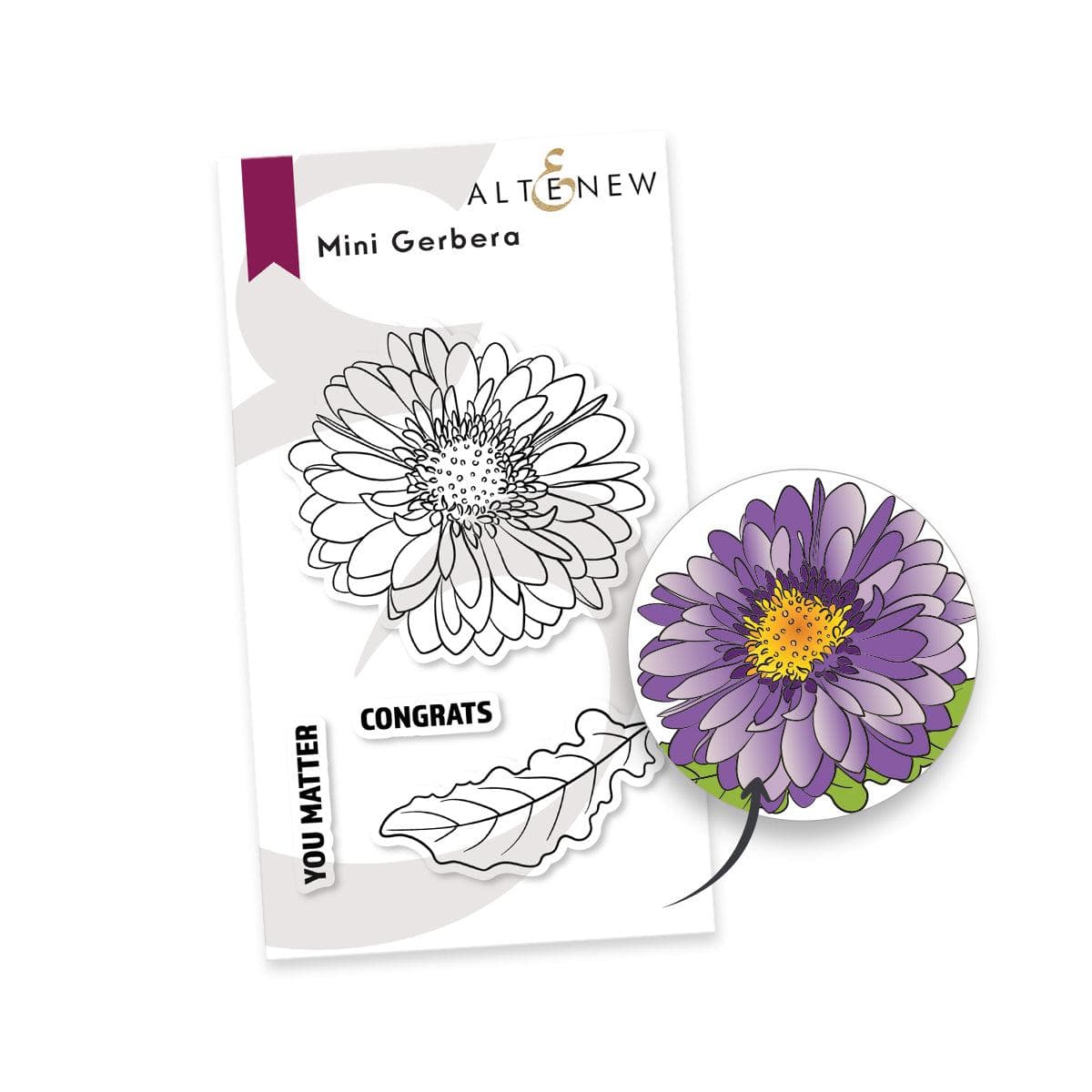 PMA Industries, Inc. Clear Stamps Mini Gerbera Stamp Set