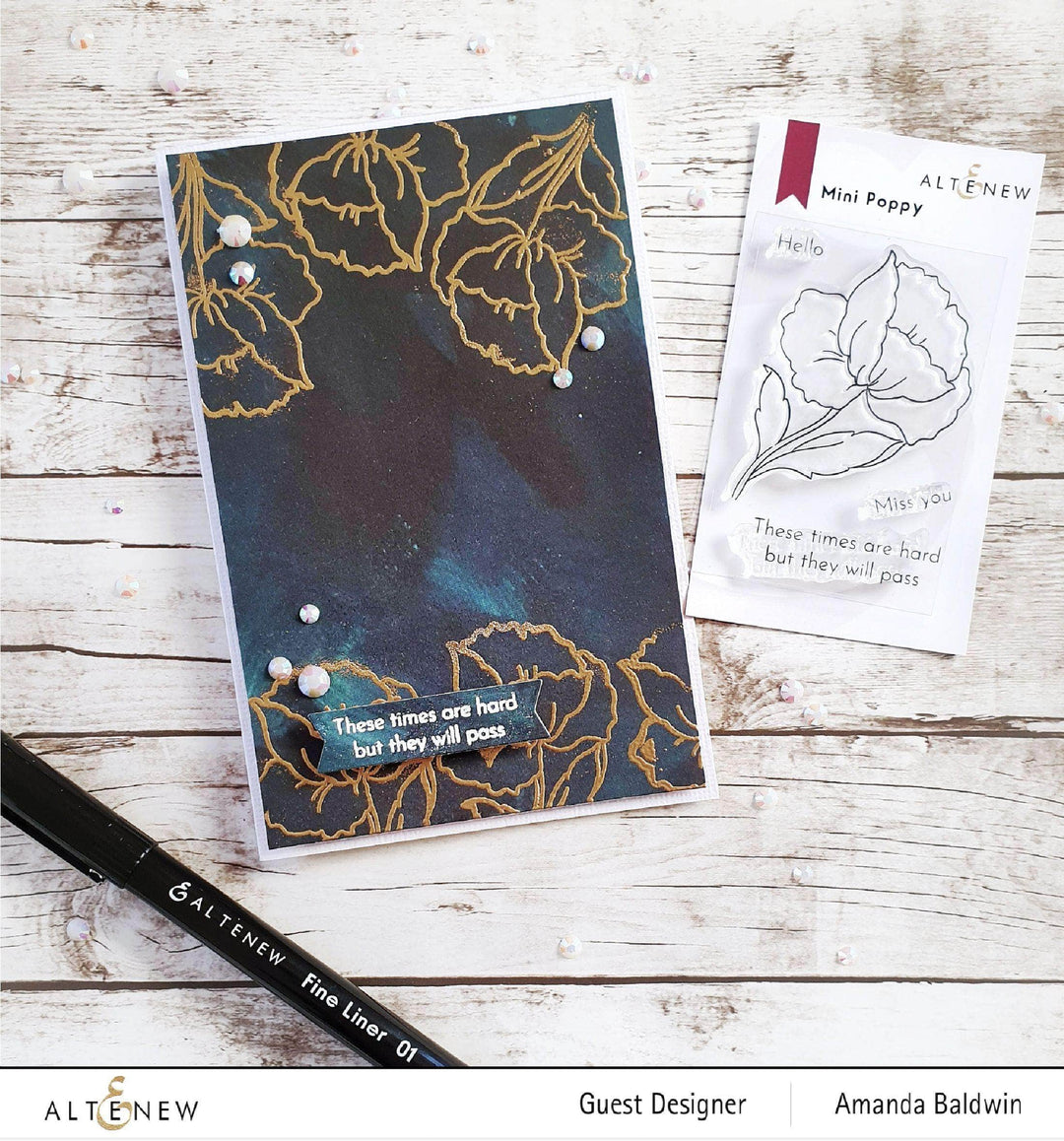 Photocentric Clear Stamps Mini Poppy Stamp Set