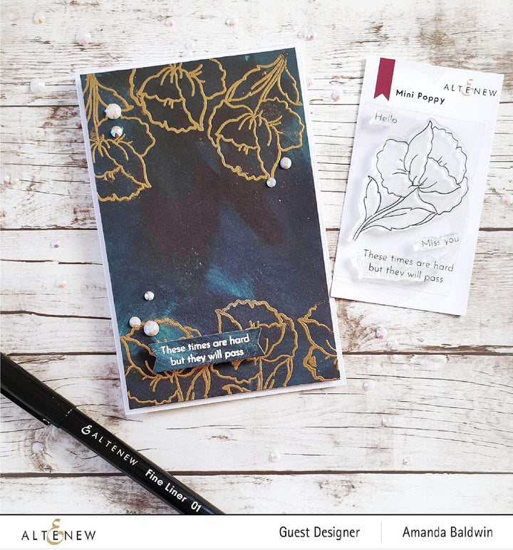 Photocentric Clear Stamps Mini Poppy Stamp Set