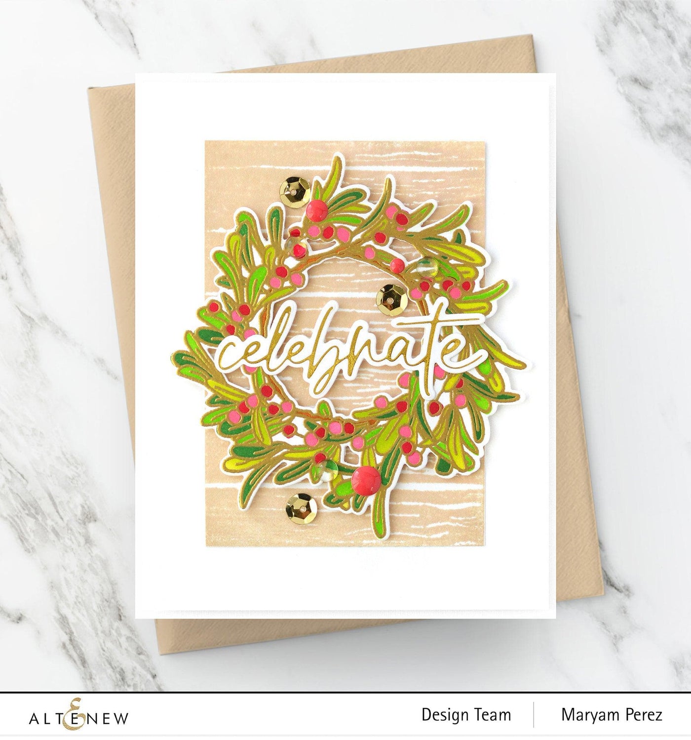 Photocentric Clear Stamps Mistletoe Wreath Stamp Set