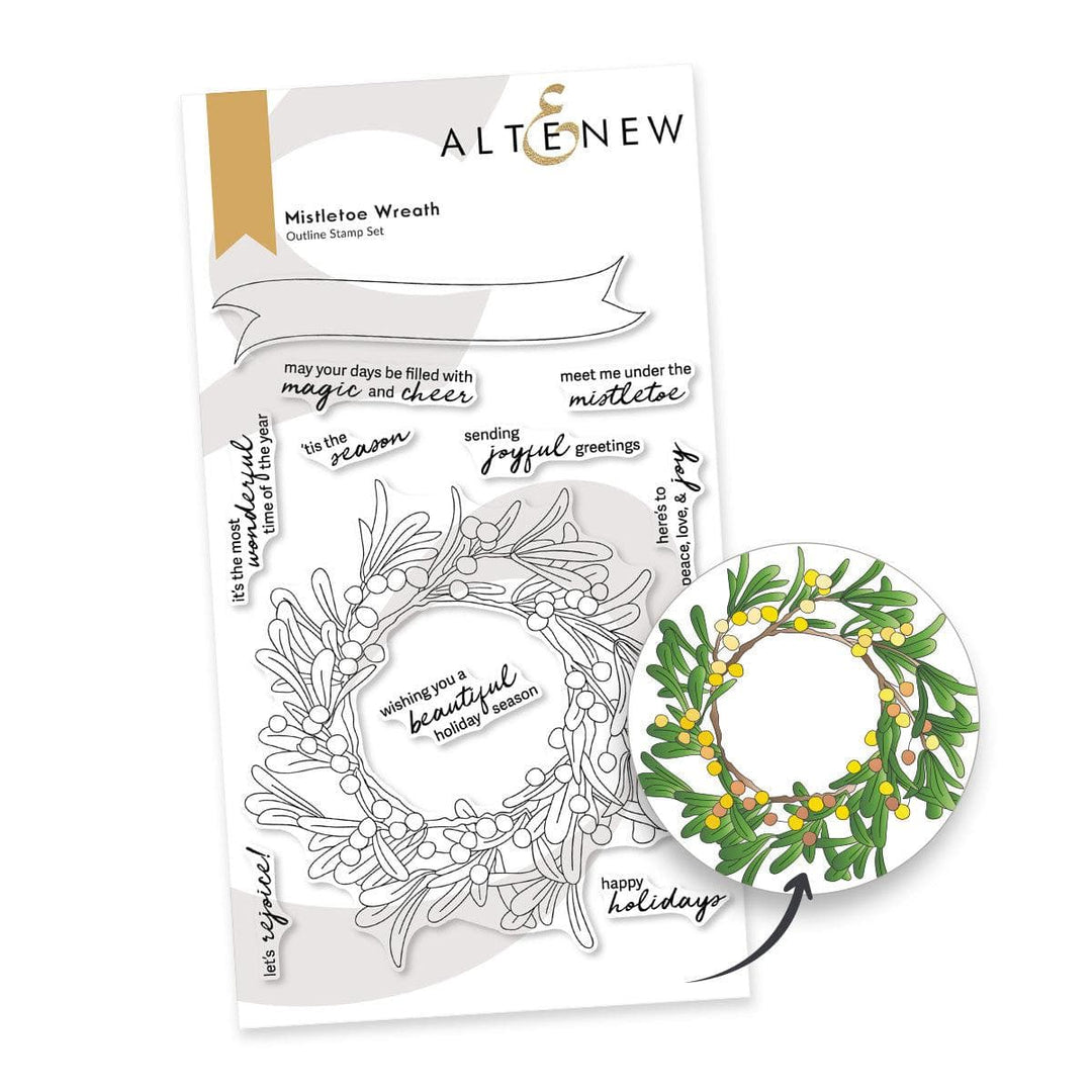 Photocentric Clear Stamps Mistletoe Wreath Stamp Set