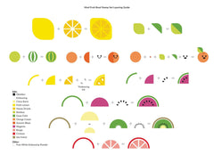 PMA Industries, Inc. Clear Stamps Mod Fruit Bowl Stamp Set