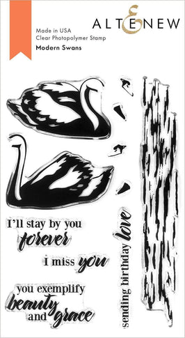 Photocentric Clear Stamps Modern Swans Stamp Set