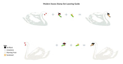 Photocentric Clear Stamps Modern Swans Stamp Set