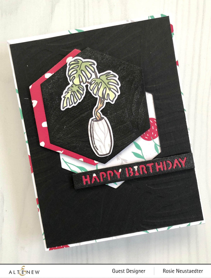 Photocentric Clear Stamps Monstera in Vase Stamp Set