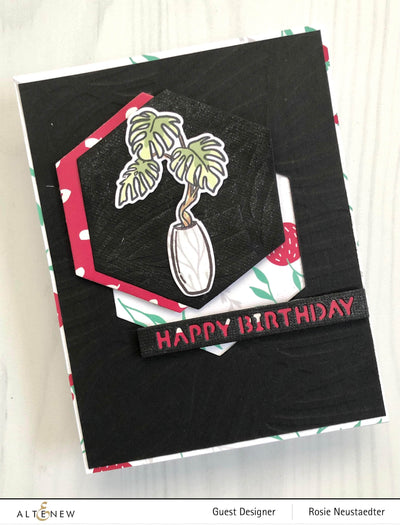 Photocentric Clear Stamps Monstera in Vase Stamp Set