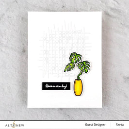 Photocentric Clear Stamps Monstera in Vase Stamp Set