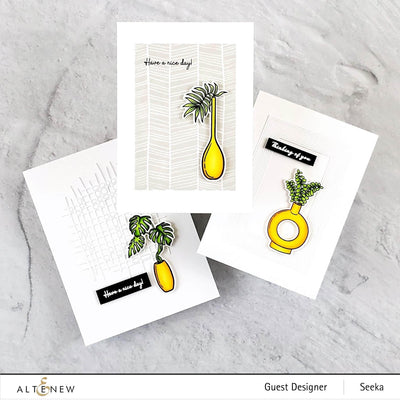 Photocentric Clear Stamps Monstera in Vase Stamp Set