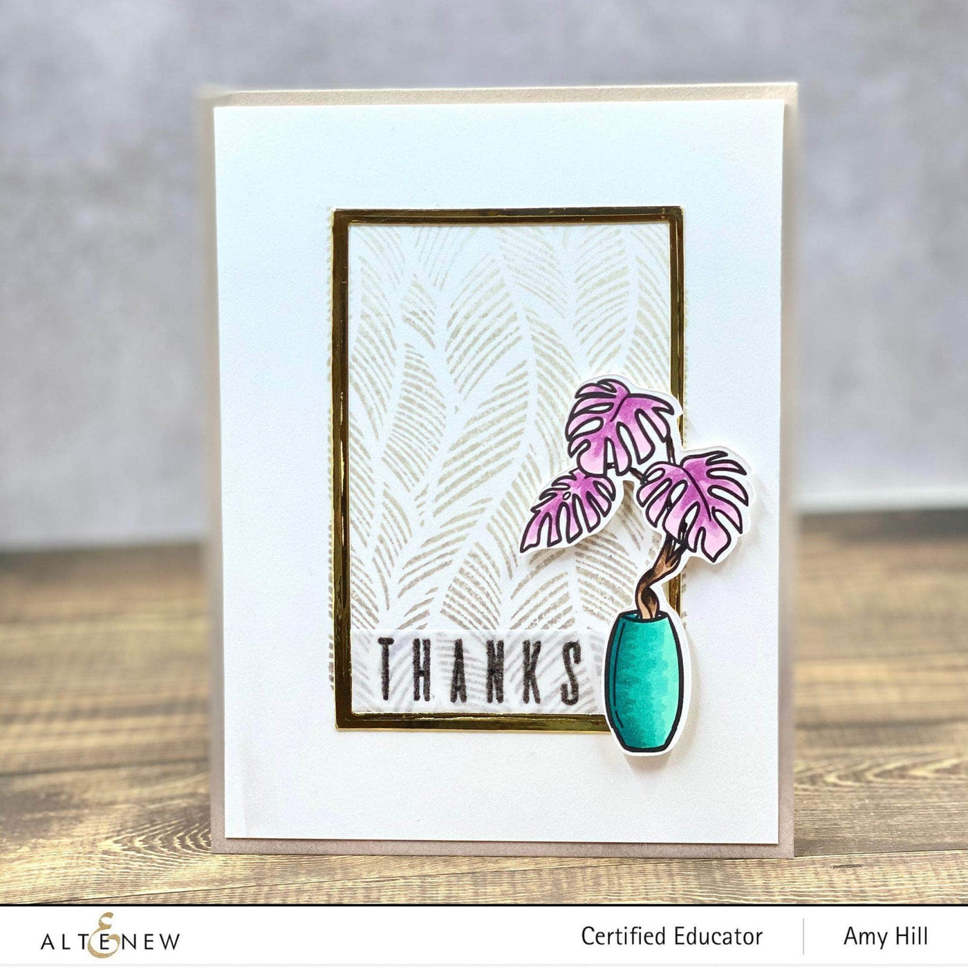 Photocentric Clear Stamps Monstera in Vase Stamp Set