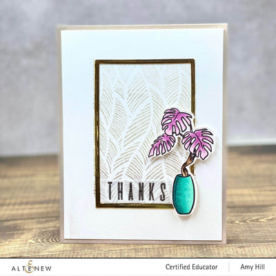 Photocentric Clear Stamps Monstera in Vase Stamp Set