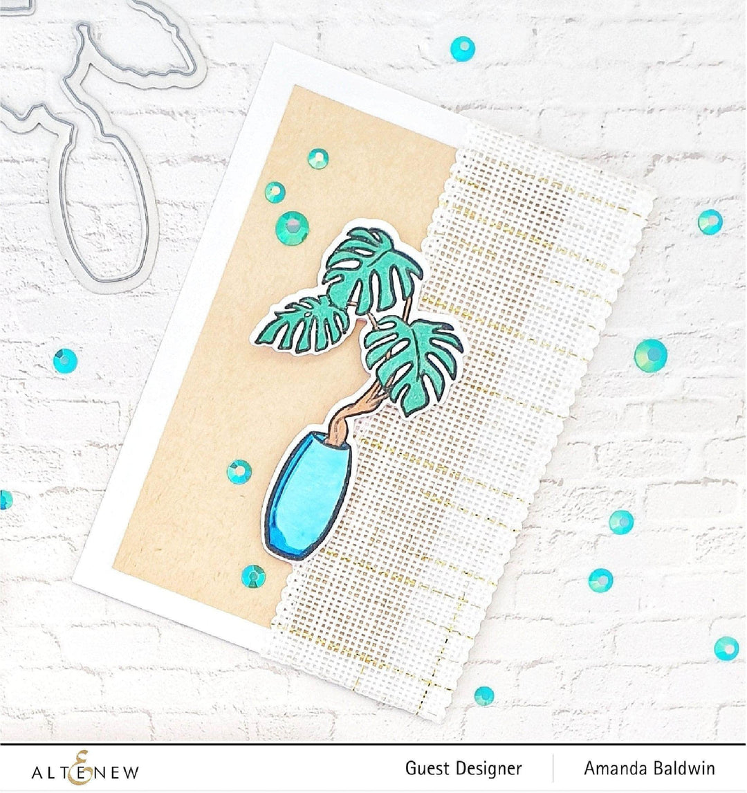Photocentric Clear Stamps Monstera in Vase Stamp Set