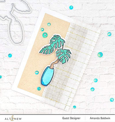 Photocentric Clear Stamps Monstera in Vase Stamp Set