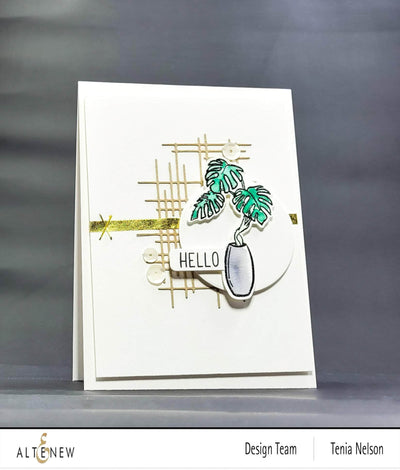 Photocentric Clear Stamps Monstera in Vase Stamp Set