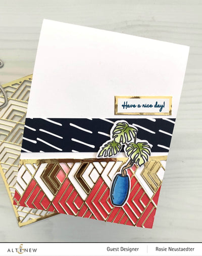 Photocentric Clear Stamps Monstera in Vase Stamp Set