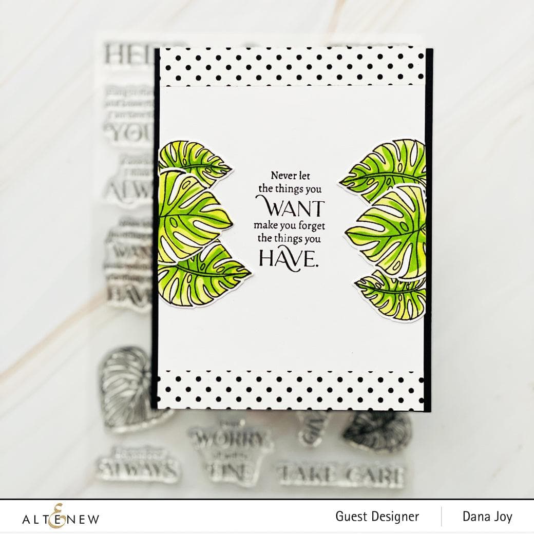 PMA Industries, Inc. Clear Stamps Monsteras and Quotes Stamp Set