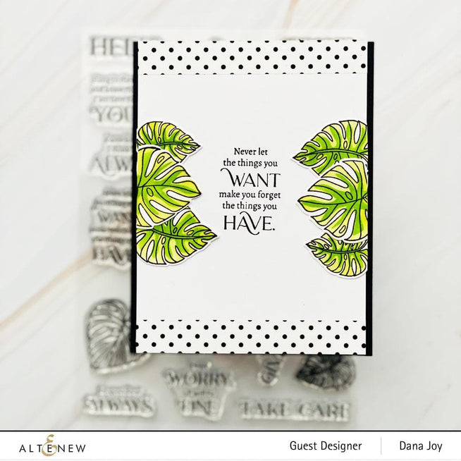 PMA Industries, Inc. Clear Stamps Monsteras and Quotes Stamp Set