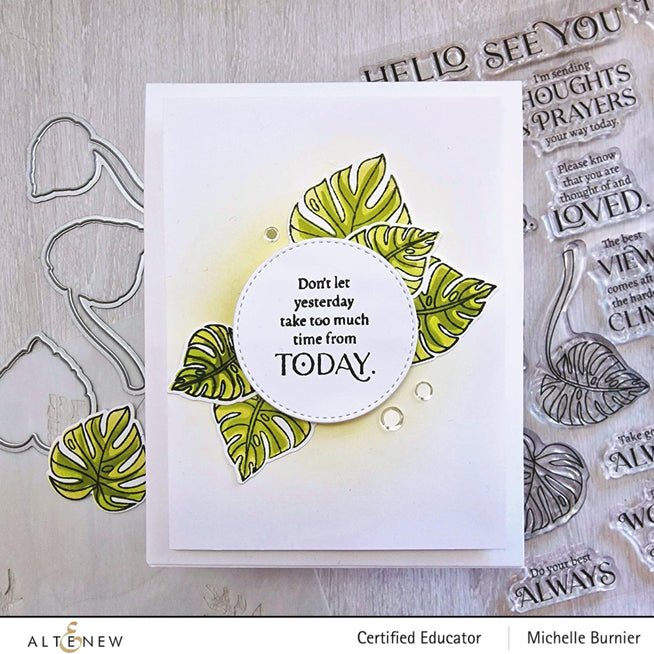 PMA Industries, Inc. Clear Stamps Monsteras and Quotes Stamp Set