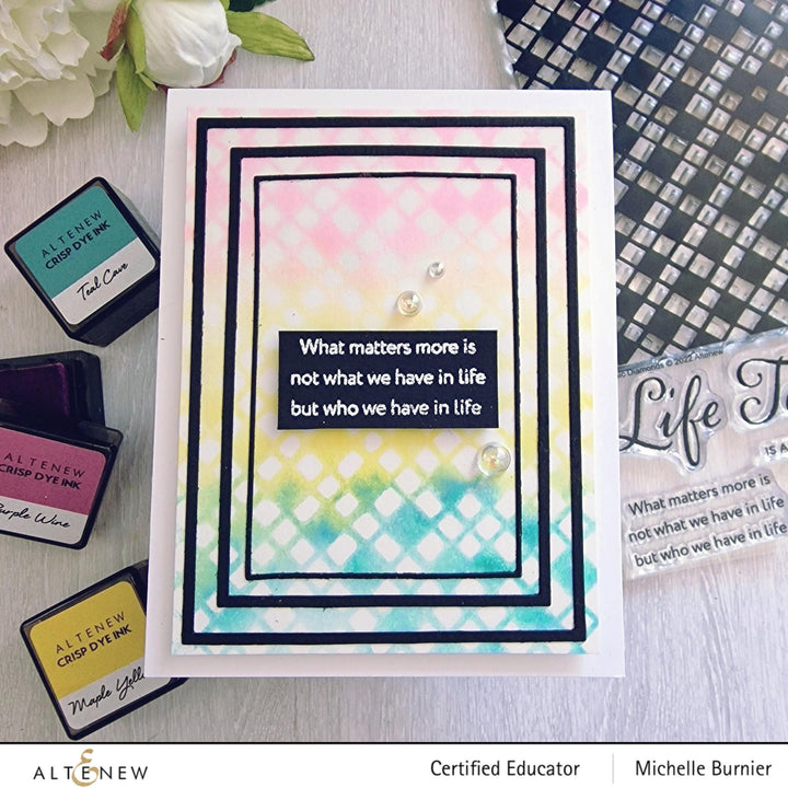 Photocentric Clear Stamps Mosaic Diamonds Stamp Set